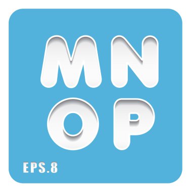 Kağıt mektup m, n, o, p