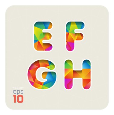 Büyük Harf E, F, G, H