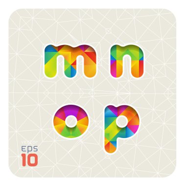 Küçük harf m, n, o, p