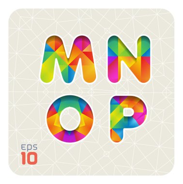 Büyük harf M, N, O, P