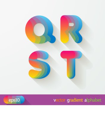 Büyük harf Q, R, S, T