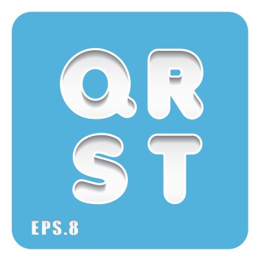 Kağıt harf Q, R, S, T