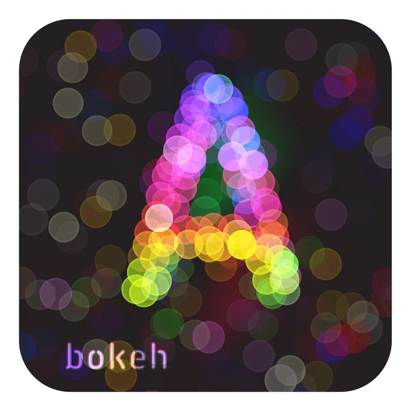 Bokeh κεφαλαίο γράμμα "A" — Διανυσματικό Αρχείο