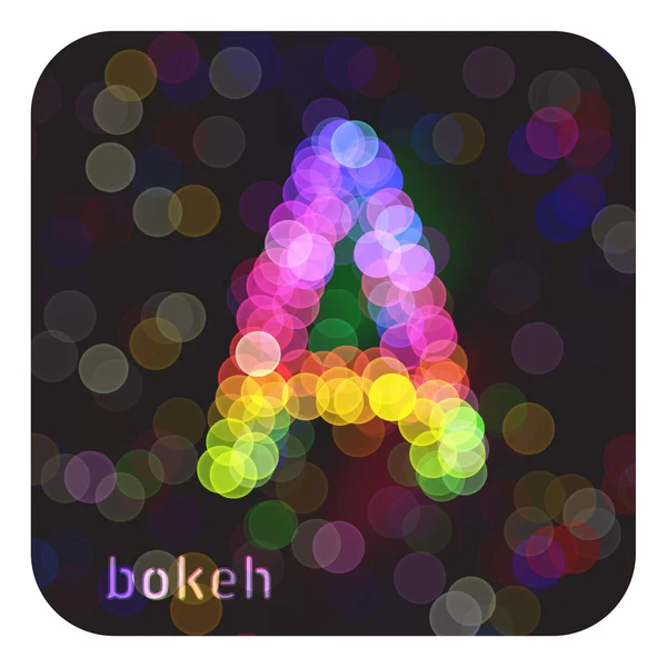 Carta mayúscula de Bokeh "A " — Archivo Imágenes Vectoriales