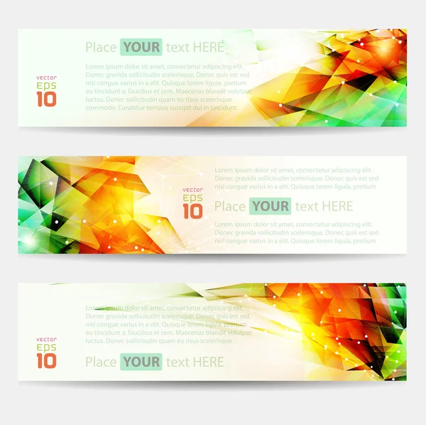 Modern set of three banners — Stock Vector
