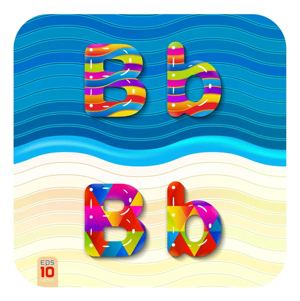 Lesklý, vícebarevné písmena B — Stockový vektor