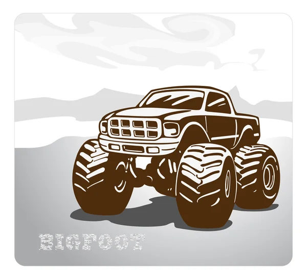 Zeichentrick-Monster-Truck — Stockvektor