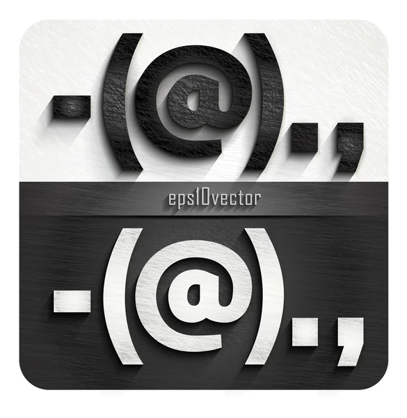 Tirets, crochets ronds, e-mail — Image vectorielle