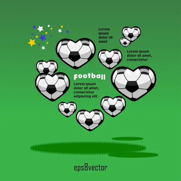 Calcio (calcio) amore discorso bolla — Vettoriale Stock
