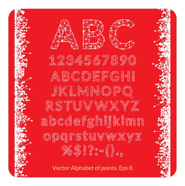 Set dari alfabet dari titik - Stok Vektor