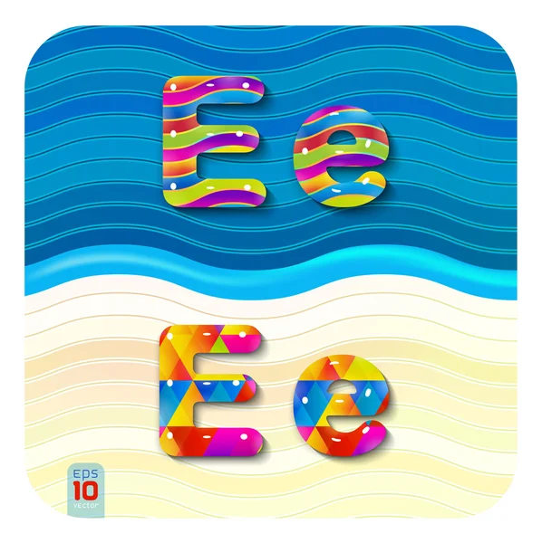 Letras multicoloridas "E " — Vetor de Stock