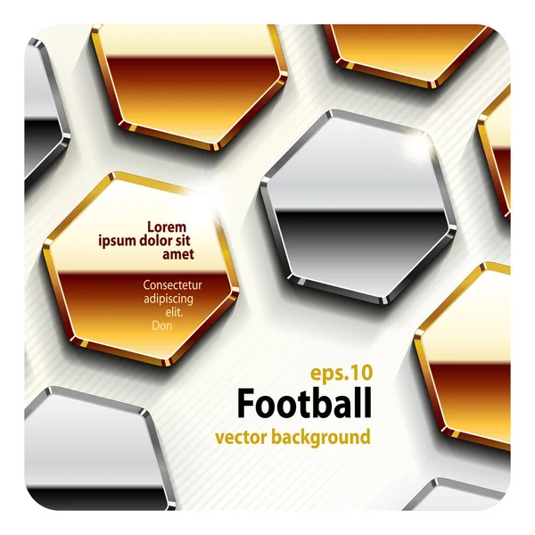 Football (soccer) gold background — Stock Vector