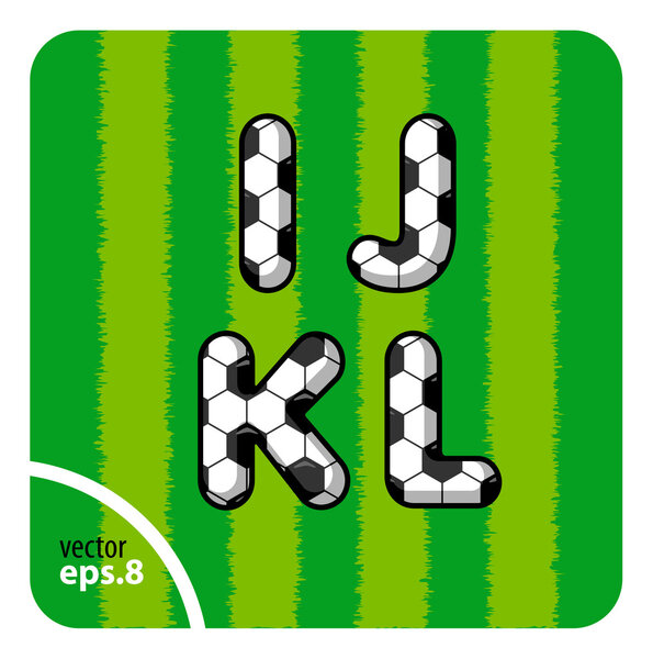 Football letters I, J, K, L