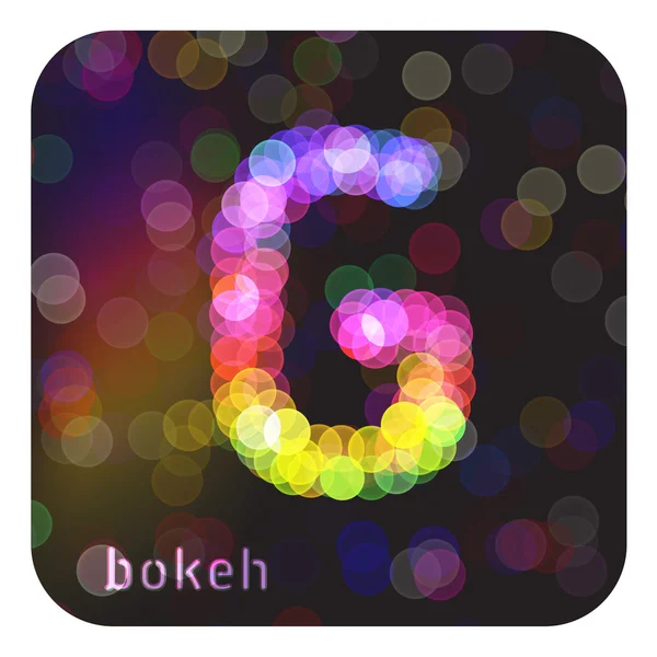 Bokeh lettre majuscule "G " — Image vectorielle