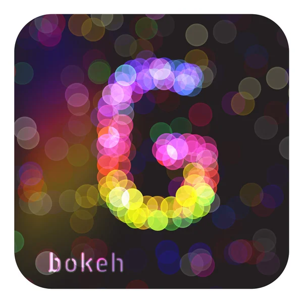 Bokeh versal "G" — Stock vektor