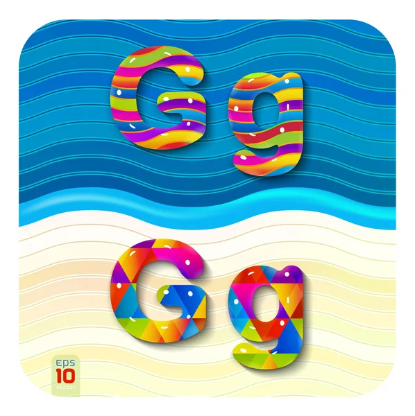 Різнокольорові букви "G " — стоковий вектор