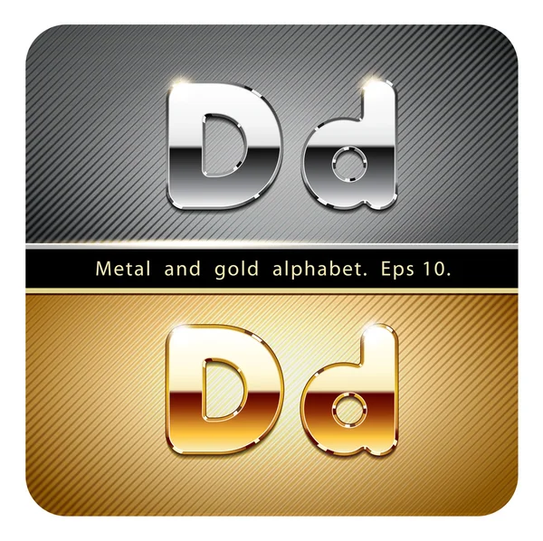 krom metal ve altın harf D