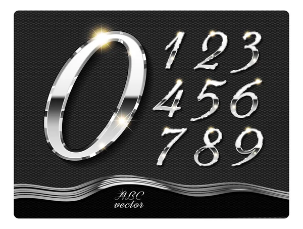 Metal stylish digits — Stock Vector