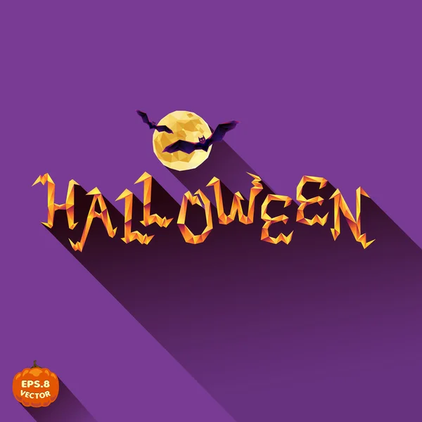 Halloween lune et chauves-souris — Image vectorielle