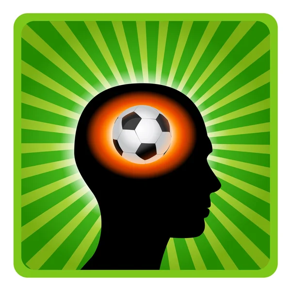 Kopf abstrakter Fußballfan — Stockvektor