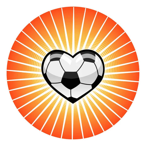 Футбольное сердце — стоковый вектор
