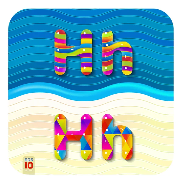 Letras multicoloridas "H " —  Vetores de Stock