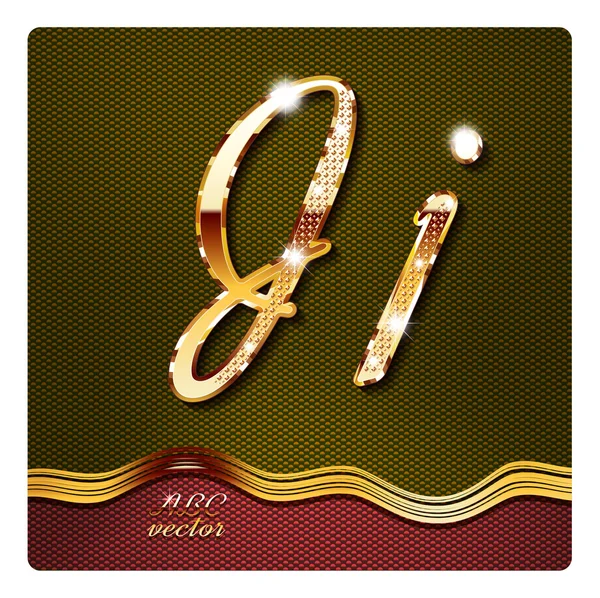 Gold cursive letters "J" — Stock Vector