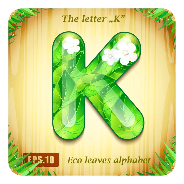 Carta lustrosa decorativa "K " — Vetor de Stock