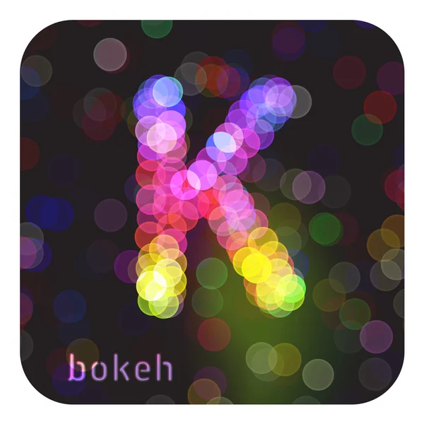 Bokeh заглавная буква "K " — стоковый вектор