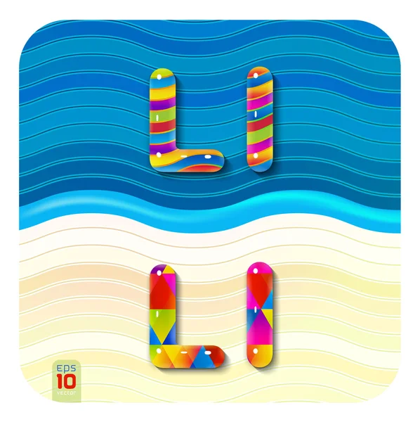 Vícebarevné písmena "L" — Stockový vektor