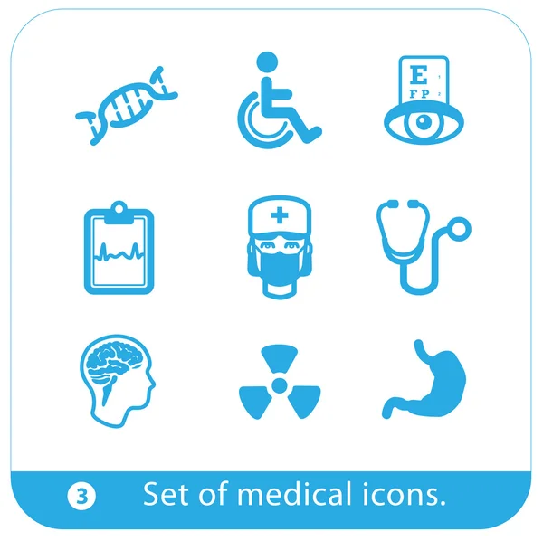 Conjunto de iconos médicos. — Archivo Imágenes Vectoriales