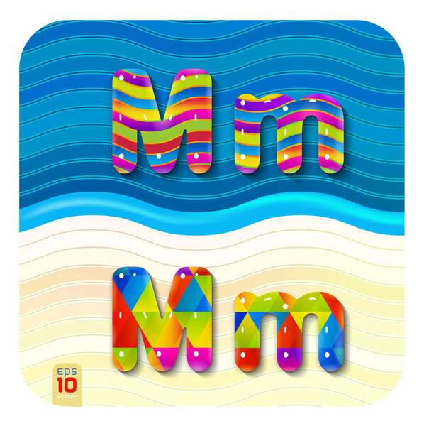 multicolored letters "M"