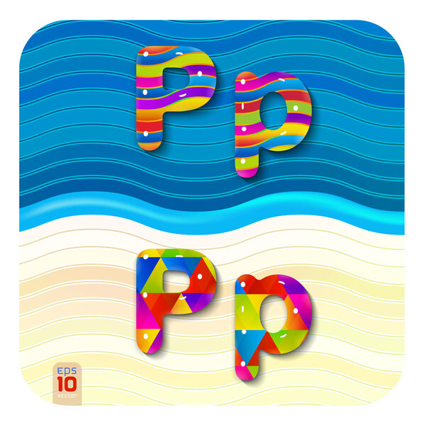 Letters uppercase "P" and lowercase "p"