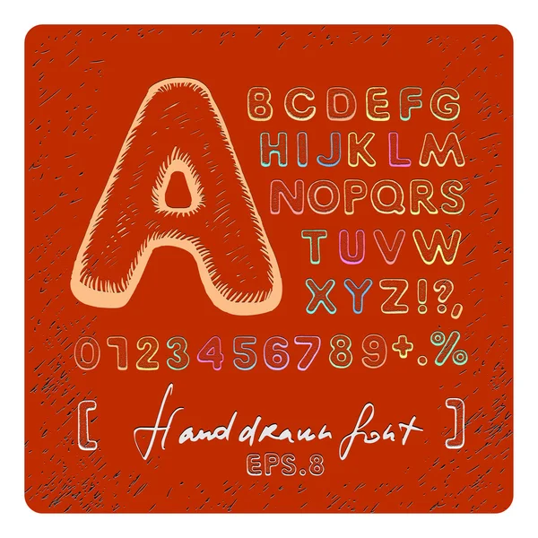 Alphabet dessiné à la main — Image vectorielle