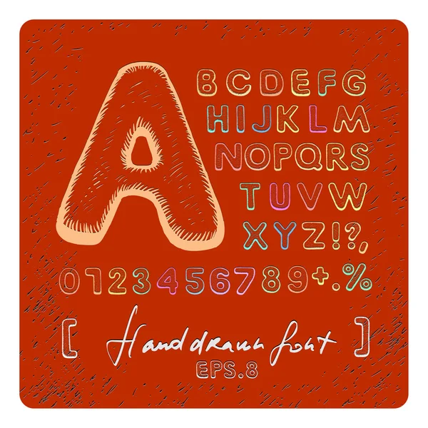 Hand drawn alphabet — Stock Vector