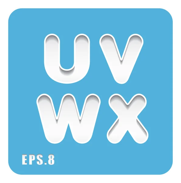 本文字母 U、 V、 W、 X — 图库矢量图片