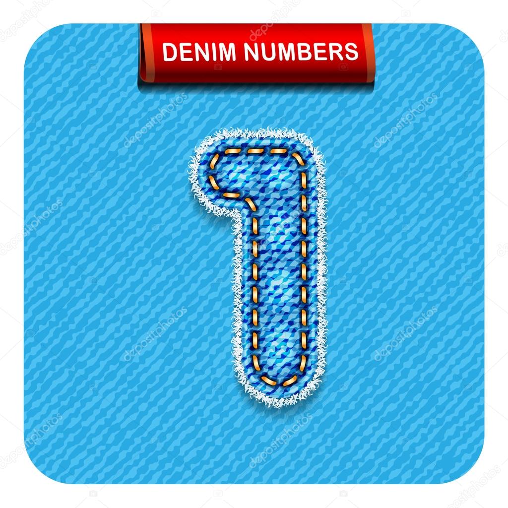 blue color denim number 