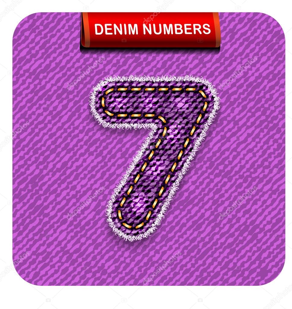 purple color denim number 