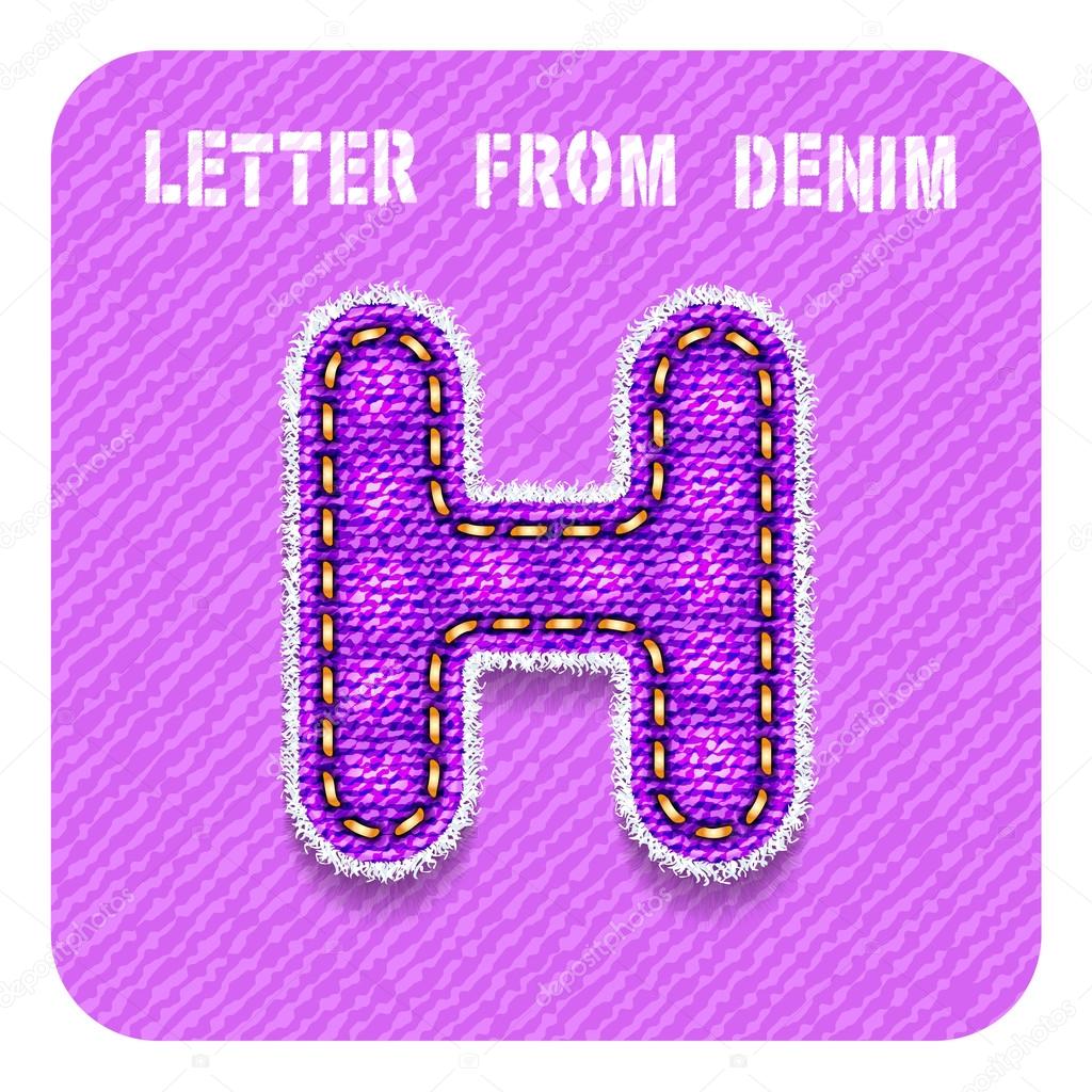 3d denim letter 