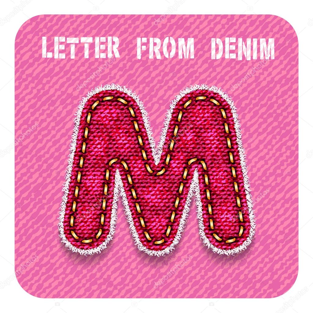 3d denim letter 