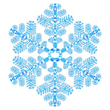 İzole kar tanesi kristal