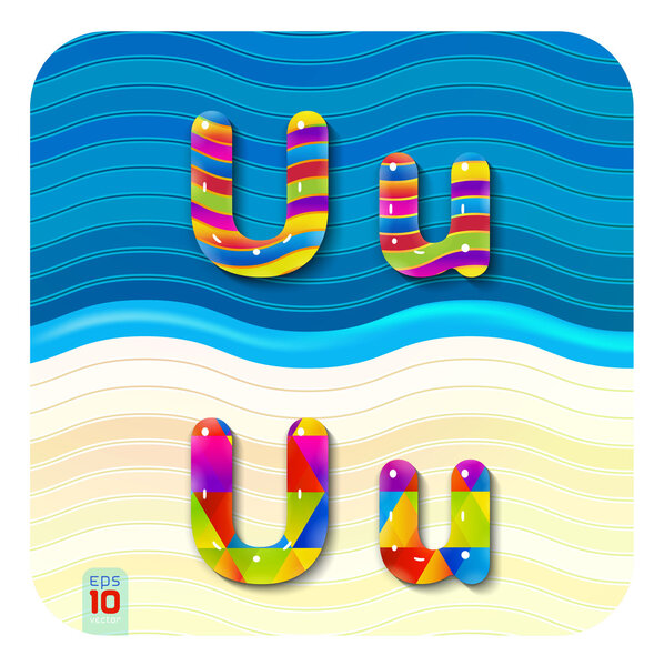 Буквы "дело" U "и" дело "u
"