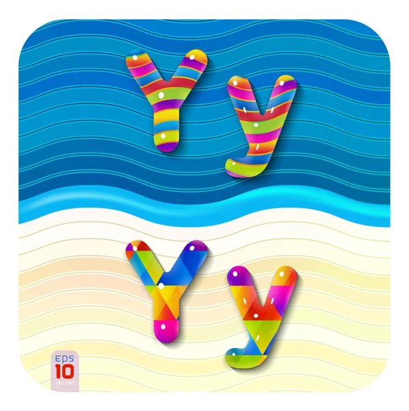 Vícebarevné písmena Y — Stockový vektor