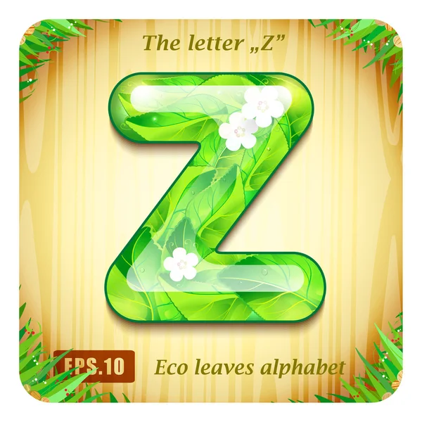 Decorative glossy letter "Z" — Stock Vector