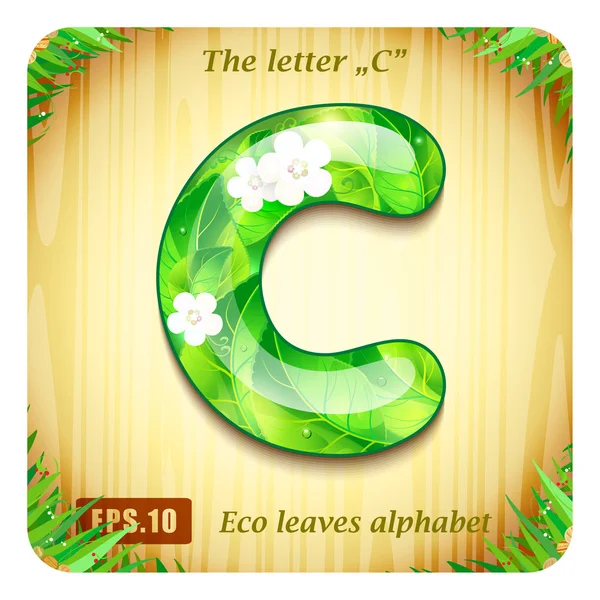 Decoratieve glanzende letter 'C" — Stockvector