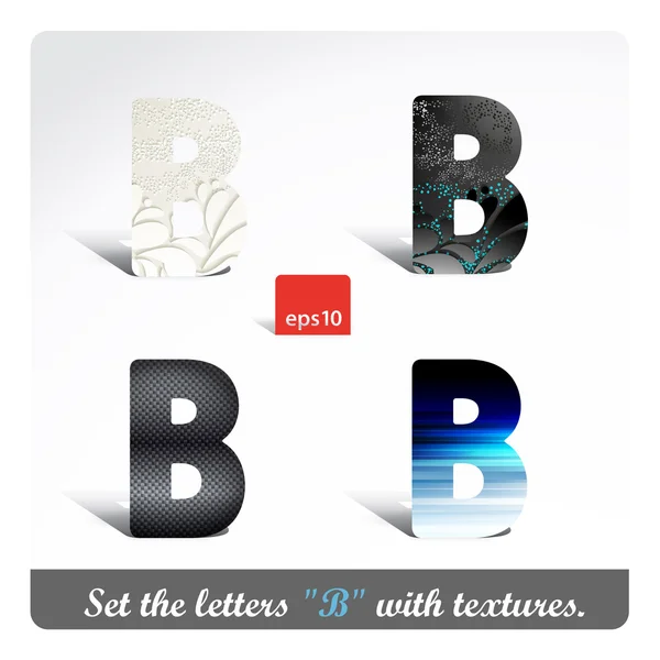 Letter 'B' in de set — Stockvector