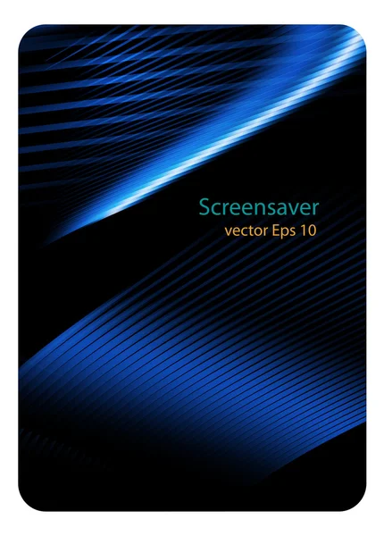 蓝色和黑色的屏幕保护程序背景 — 图库矢量图片