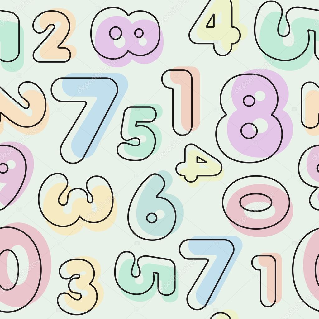 Seamless patterns of Flat line digits