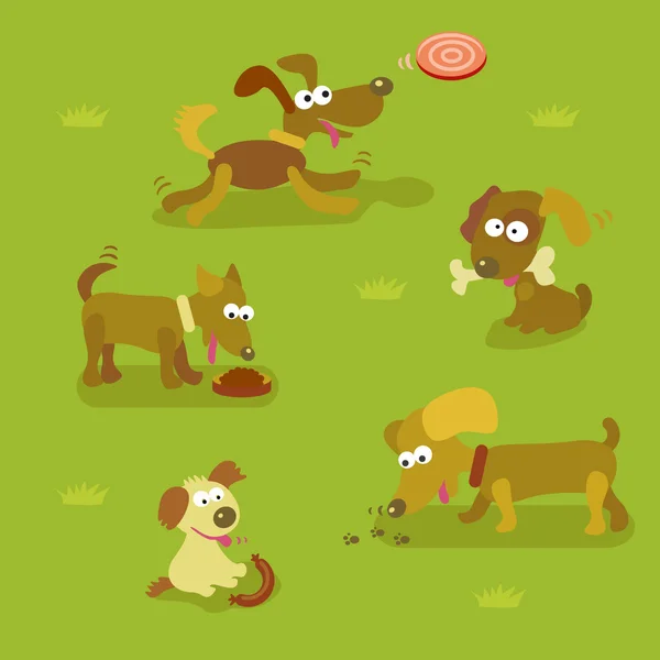 Honden in cartoon stijl. — Stockvector