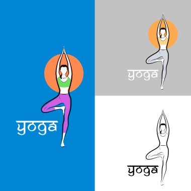 Kızlar gerçekleştirir Yoga egzersizleri